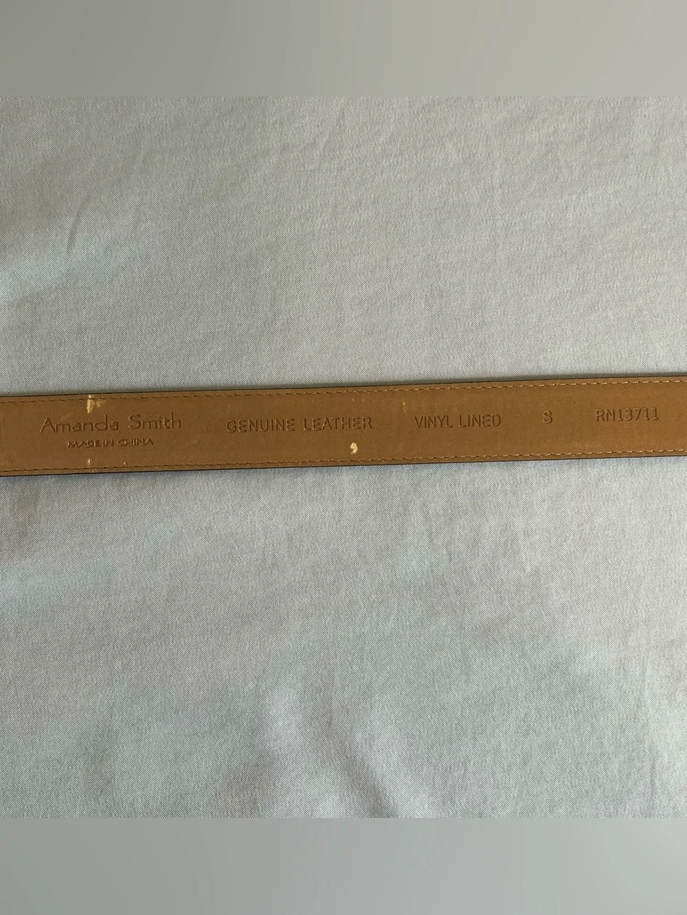 Amanda Smith Black Leather Belt with Gold Buckle